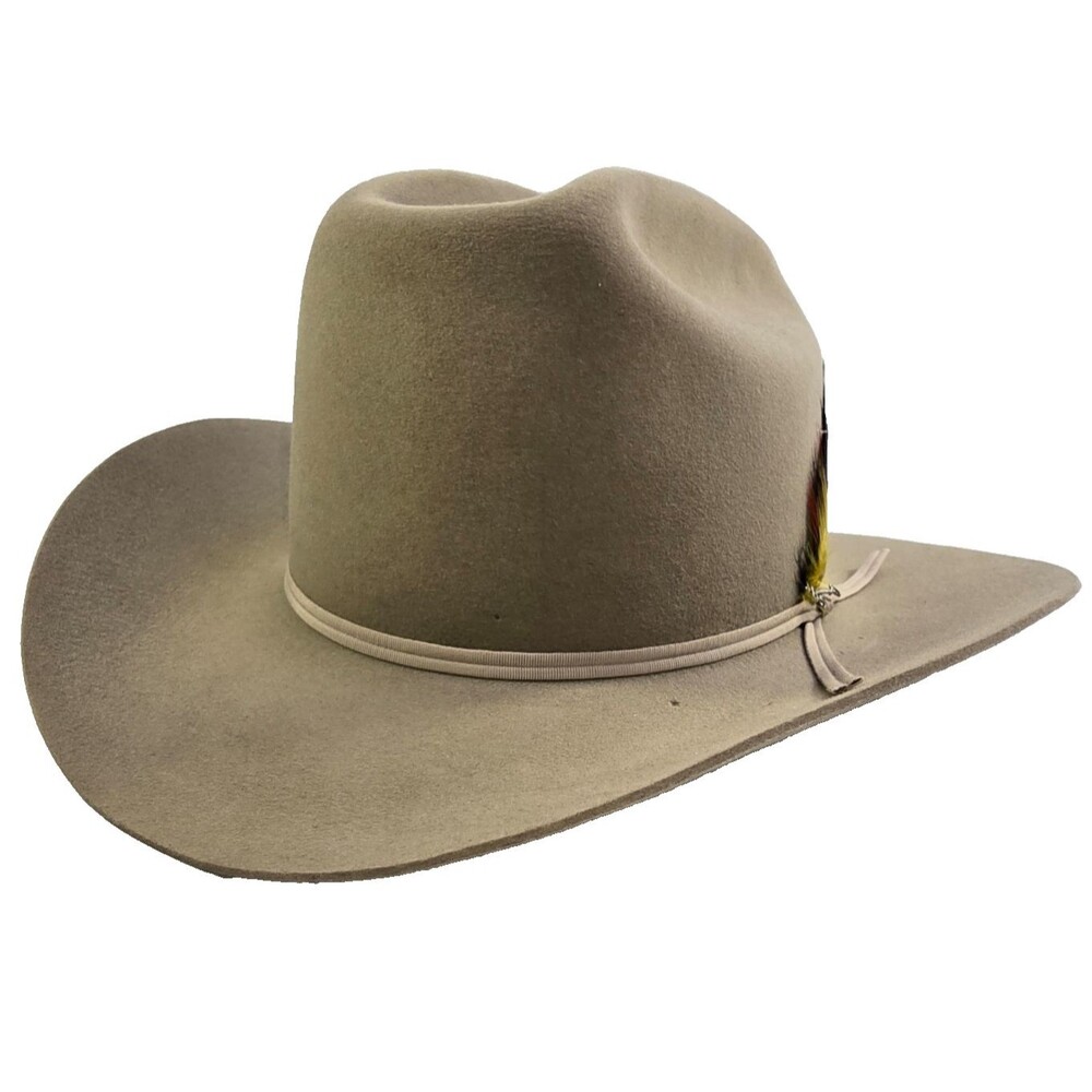 1960s 7 1/8 Stetson 4X Beaver Western Cowboy Hat Silverbelly Vintage w/ Box